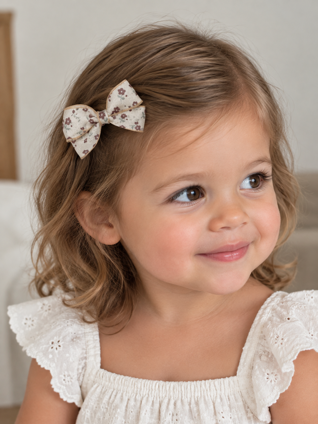 Floral tulle bow