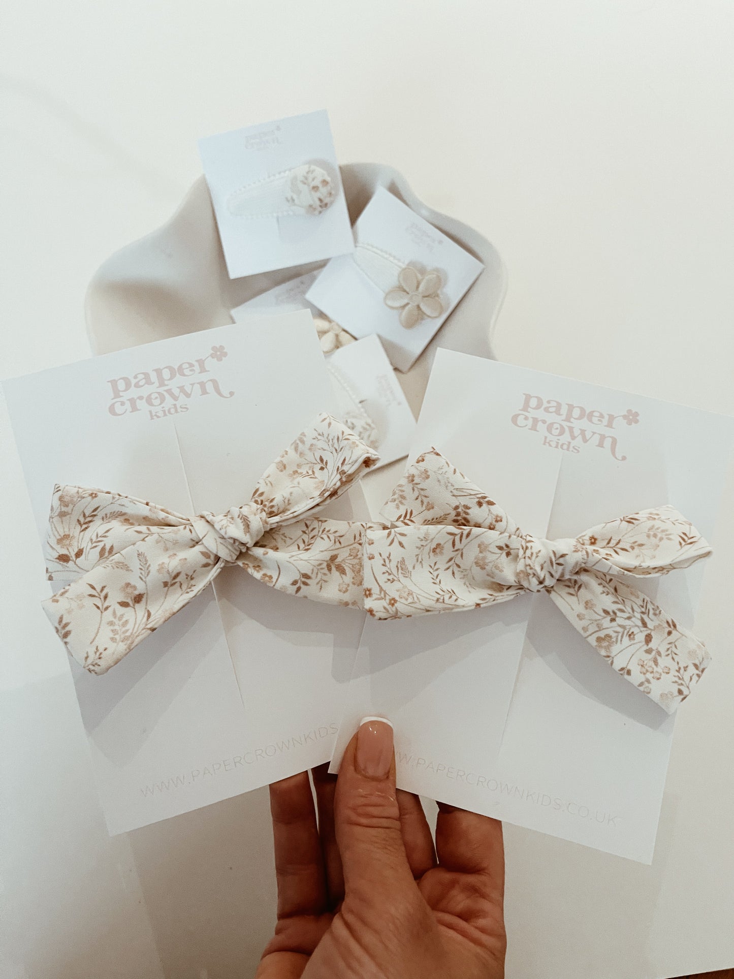 Muted Floral Pigtail Set