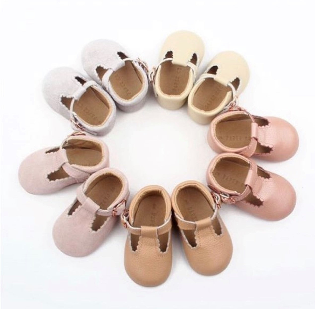 Genuine suede baby shoes - Light tan