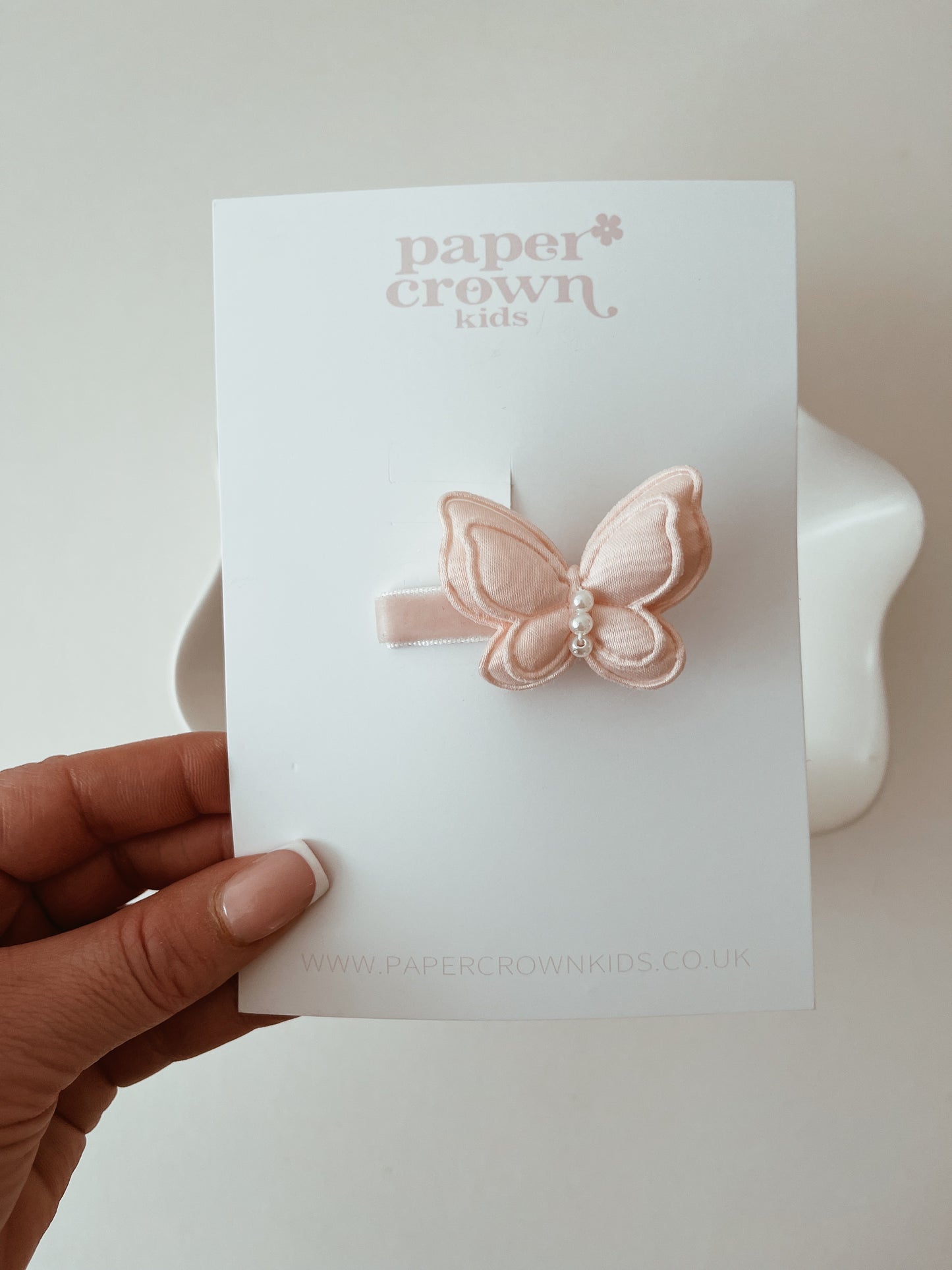 Blush Butterfly clip