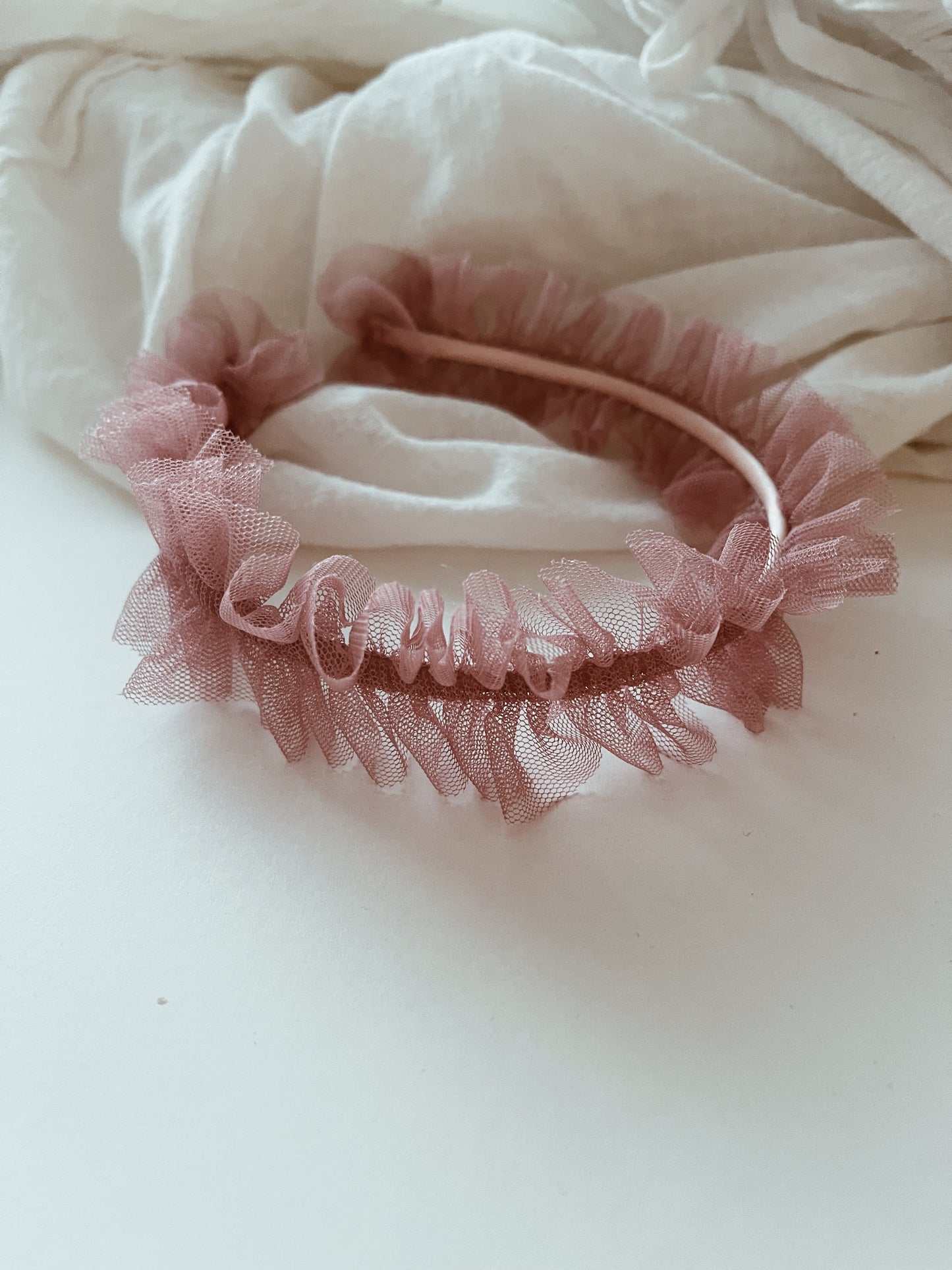 Ruffle Hairband - Pink