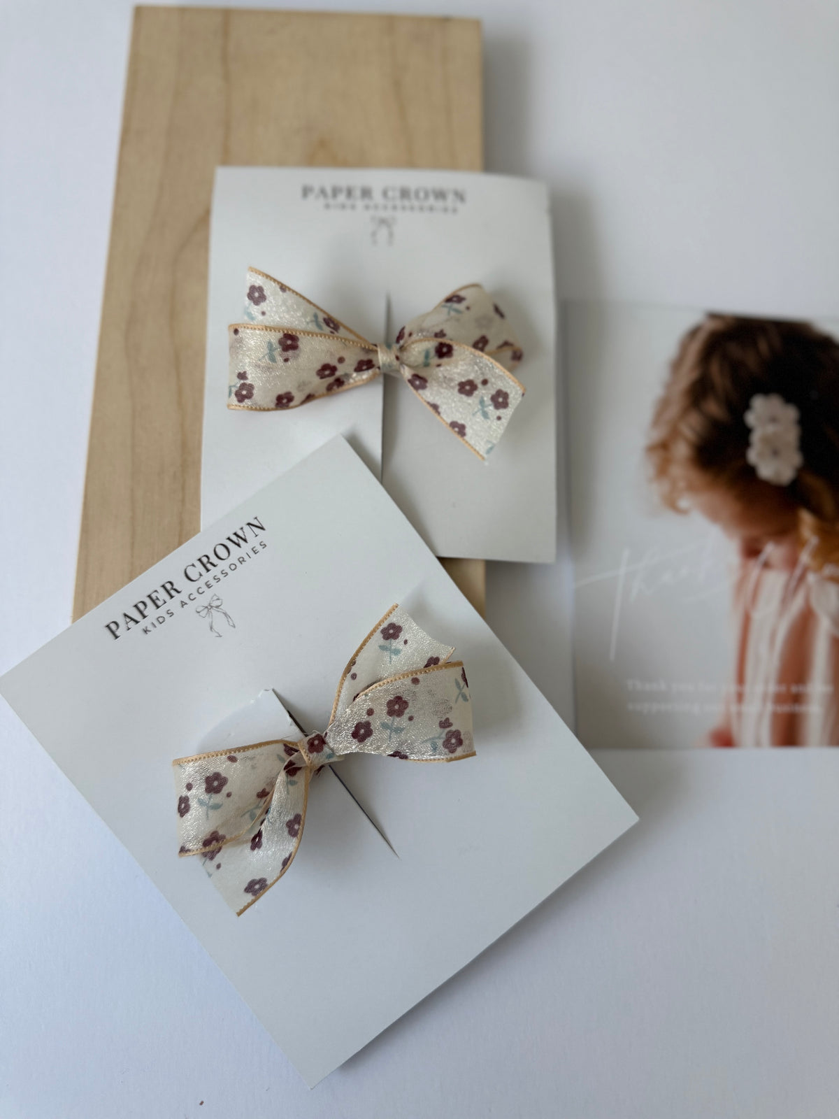 Floral tulle bow