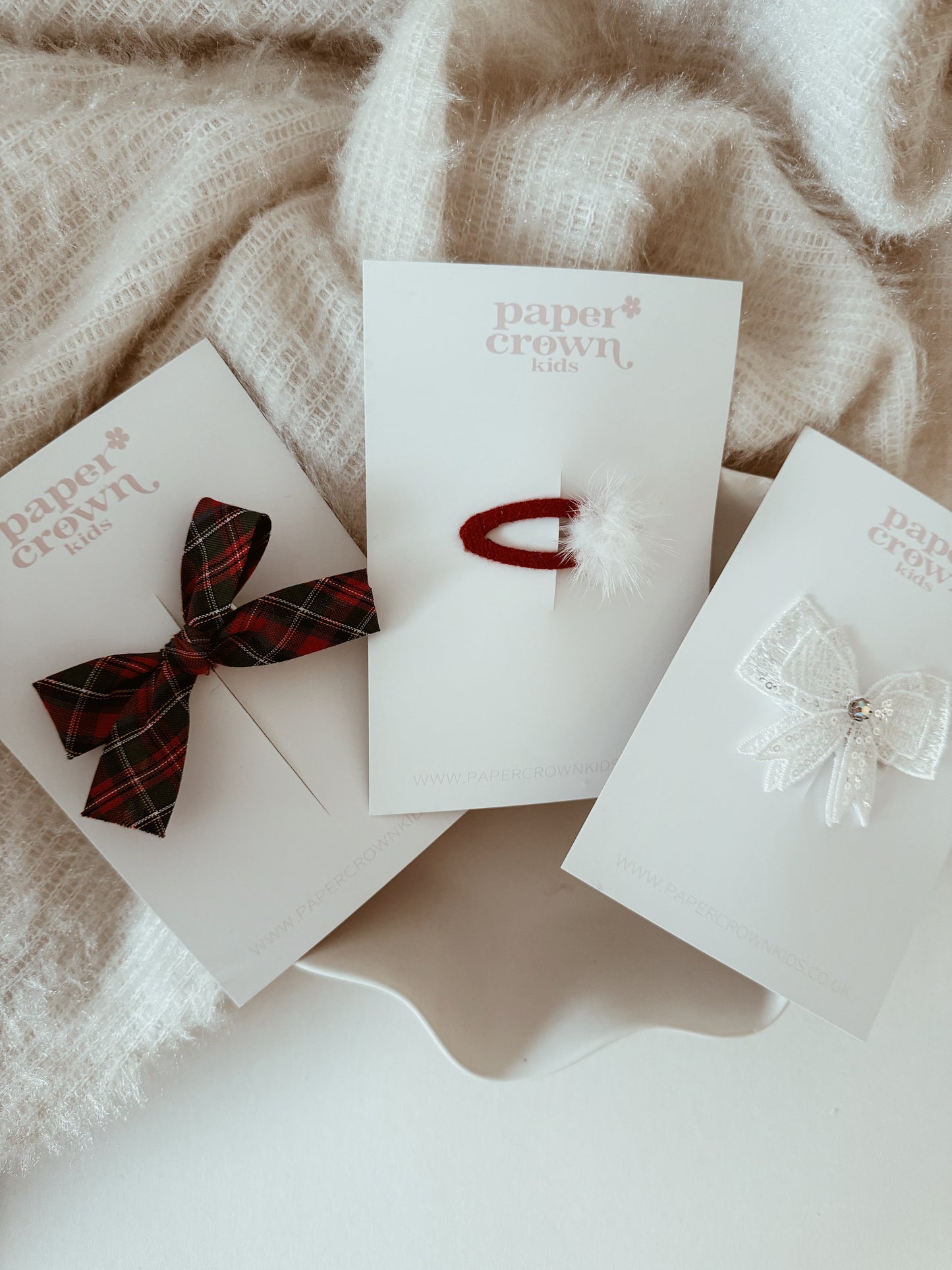 Snowflake Bow Clip