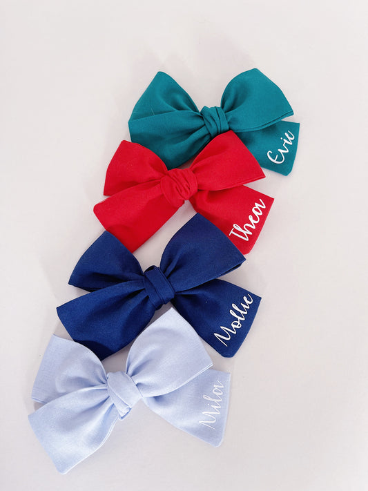 Personalised school bow