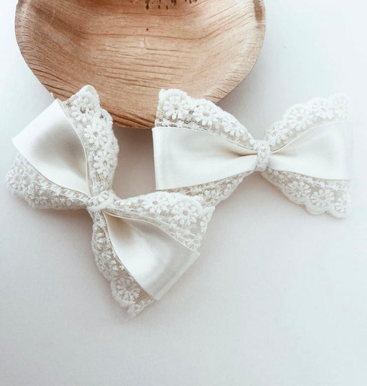 Satin Lace Bow