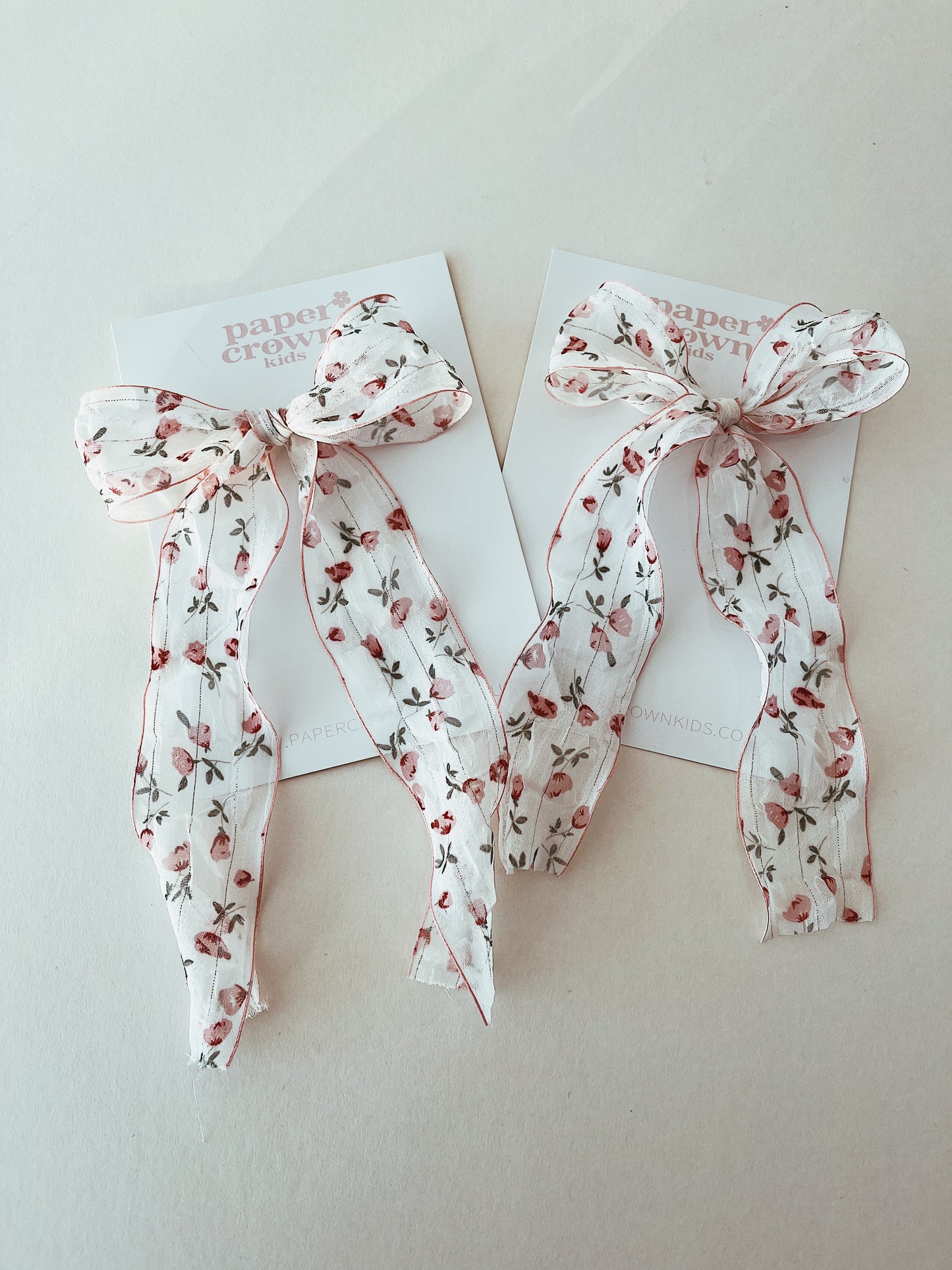 Floral Long Tail Bow