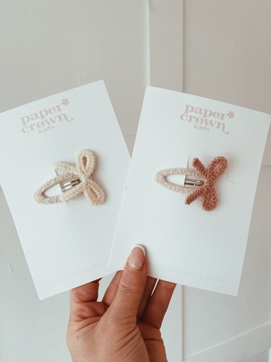 Knit Bow Clip